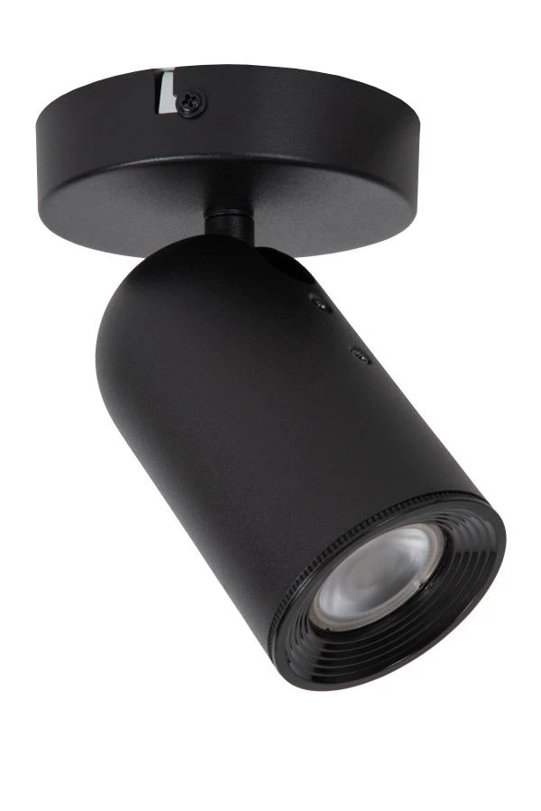 Lucide PUNCH - Ceiling spotlight - 1xGU10 - Black - turned off